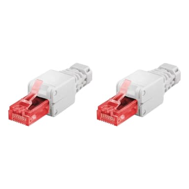 NORTH RJ45 Liitin Cat6 kaapelille 2kpl 8p8c Asennus ilma työkaluja