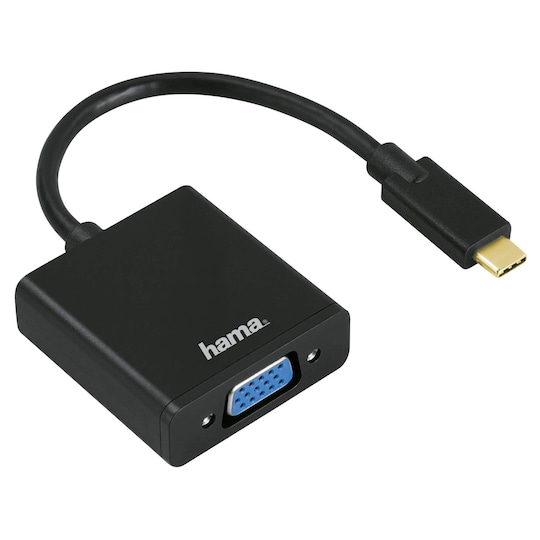 HAMA Sovitin USB-C-VGA Full HD  Uros-Naaras Kulta/Musta