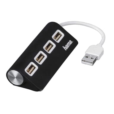 HAMA USB Hub 1:4 Musta