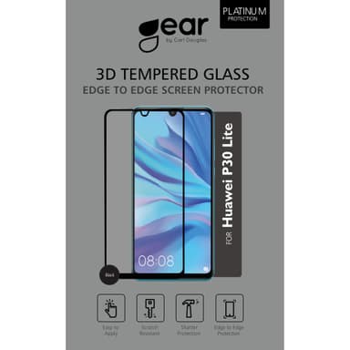 GEAR Panssarilasi 3D Full Cover Black Huawei P30 Lite