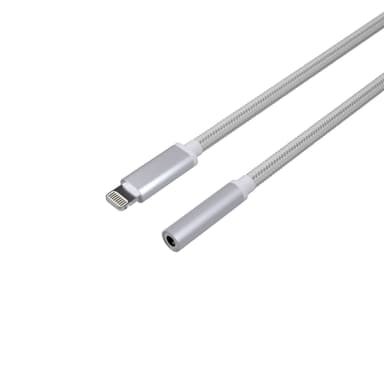KIT Lightning Musiikkiadapteri (Lightning - 3,5mm) Hopea