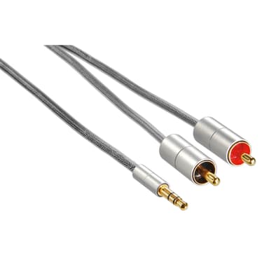 HAMA AluLine Johto 3,5mm-2xRCA 1m