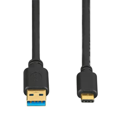 HAMA Johto USB-C-USB-A 3.1 Uros-Uros 1.8m Kulta/Musta