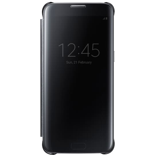 Samsung Clear View Cover Galaxy S7 edge (musta)