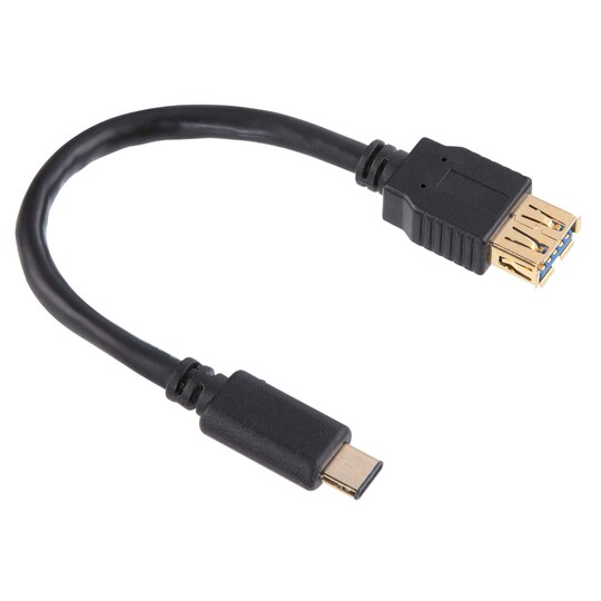 HAMA Johto USB-C-USB-A 3.1 Uros-Naaras 0.15m OTG Kulta/Musta