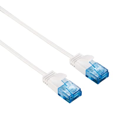 HAMA Verkkojohto CAT6 UTP Flexislim Valkoinen 0,75m