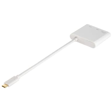 HAMA Sovitin USB-C-Multiport HDMI USB-A 3.1 USB-C (Data & Power) Kulta/Valkoinen