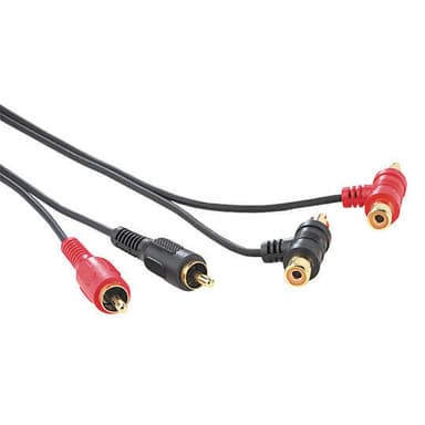 HAMA Johto 2xRCA-2xRCA T-liitäntä 1.5m Musta