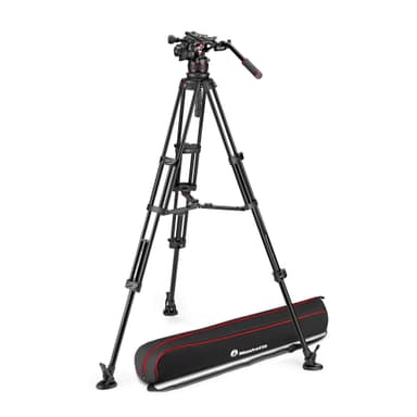 MANFROTTO Jalustakit Video Nitrotech 612 + Alu Twin MS Keskijakaja