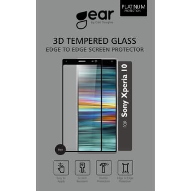 GEAR Panssarilasi 3D Full Cover Musta Sony Xperia 10