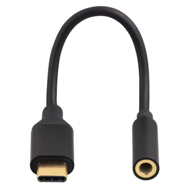 HAMA Sovitin USB-C-3.5mm Uros-Naaras Kulta/Musta