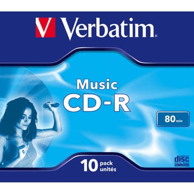 VERBARIM CD-R Skiva Audio 10-pack 80 min Cake Box