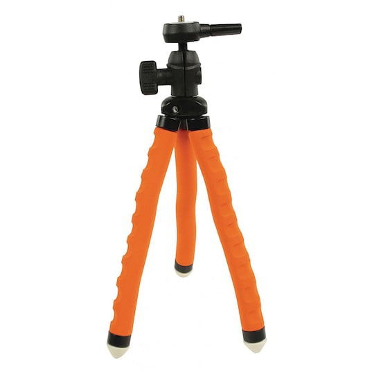 Fleksibelt stativ 27.5 cm. 1 kg. Sort/orange