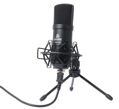 Devine Gamer ja Podcaster USB mikrofoni, musta
