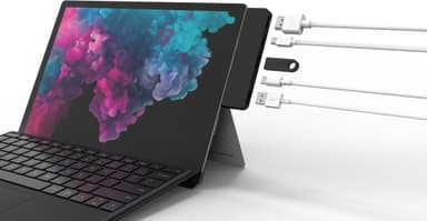 Hyperdrive 5-in-2 hub Surface Pro 4/5/6 (musta)