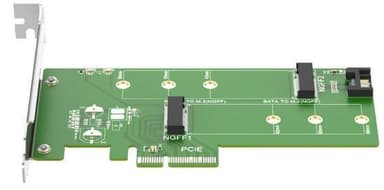 Maiwo KT015 M.2 SSD 2240, 2260, 2280 M-Key-sovitin PCIe X4:lle sekä 1XM.2 SSD 2240, 2260, 2280 B-Key-sovitin SATA:lle