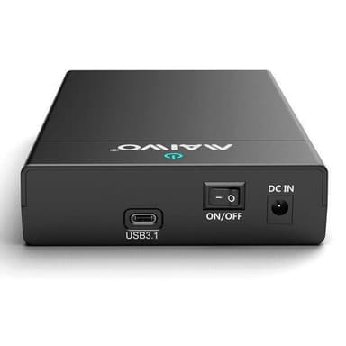 Maiwo K3568G2 USB 3.1 GEN2 10 Gb/s:n ulkoinen tallennuskehikko 1 kpl 3,5” SATA-kiintolevylle 8 Tt:uun saakka, tuki UASP-USB-kaapelille, mukana