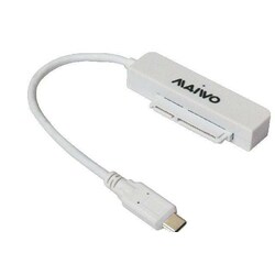 Maiwo K104AG1 USBC 3.1 GEN1 5 Gb/s–2,5” kiintolevy/SSD maks. 2 Tt, 12,5 mm SATA III -sovitin 10 cm:n USB C -kaapelilla