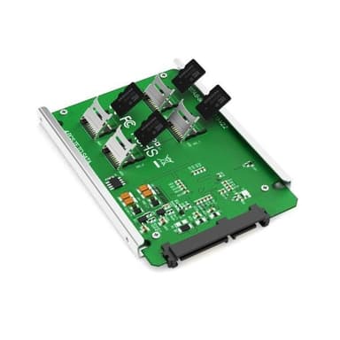 Maiwo KT037B sovitin, tukee 4 kpl Micro SD SATA RAID0:lla
