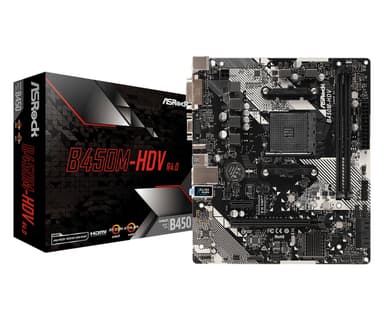 Asrock B450M-HDV R4.0 motherboard Socket AM4 Micro ATX AMD B450