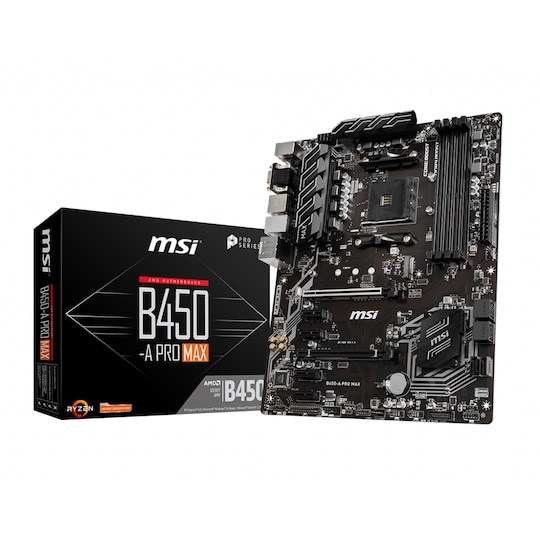 MSI B450-A Pro Max motherboard Socket AM4 ATX AMD B450