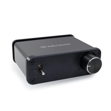 NÖRDIC audiomuunnin digitaalisesta analogiseen, SPDIF Toslink ja koaksiaali, RCA L/R -ääni ja 3,5 mm AUX-lähtö äänenvoimakk. säätö, DAC D/A -muunnin
