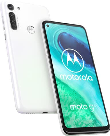 Motorola Moto G8 älypuhelin 4/64GB (helmenvalkoinen)