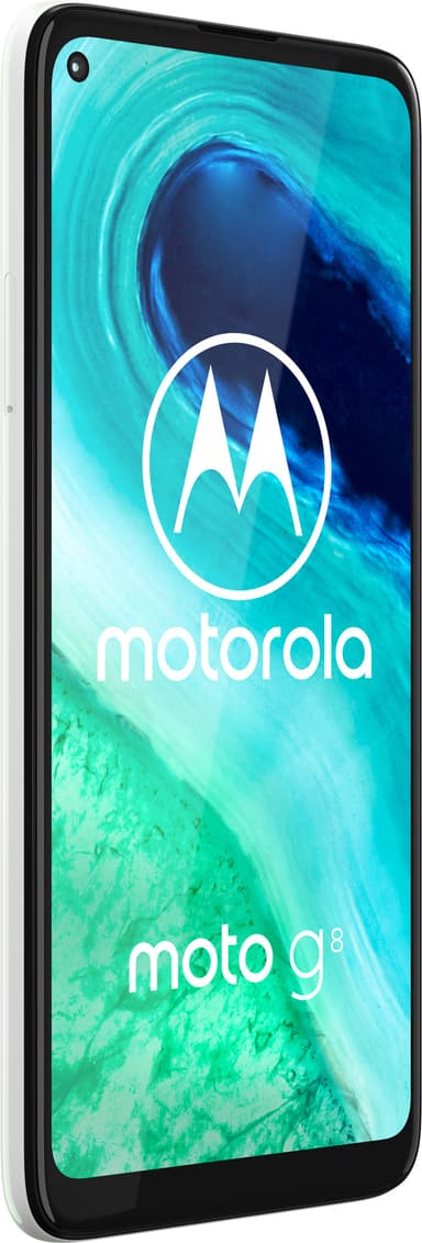 Motorola Moto G8 älypuhelin 4/64GB (helmenvalkoinen)
