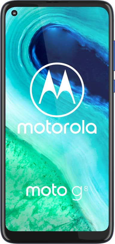 Motorola Moto G8 älypuhelin 4/64GB (neonsininen)