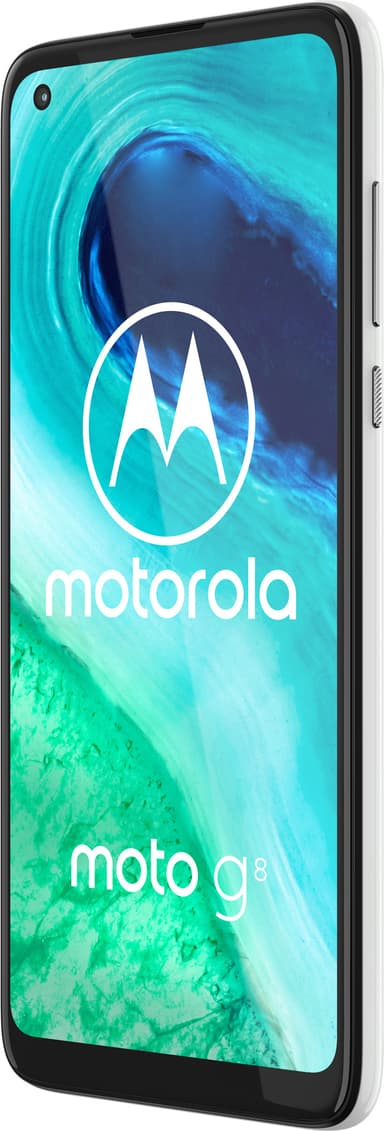 Motorola Moto G8 älypuhelin 4/64GB (helmenvalkoinen)