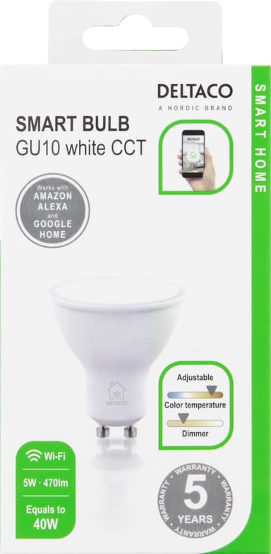 Deltaco LED lamppu SHLGU10W