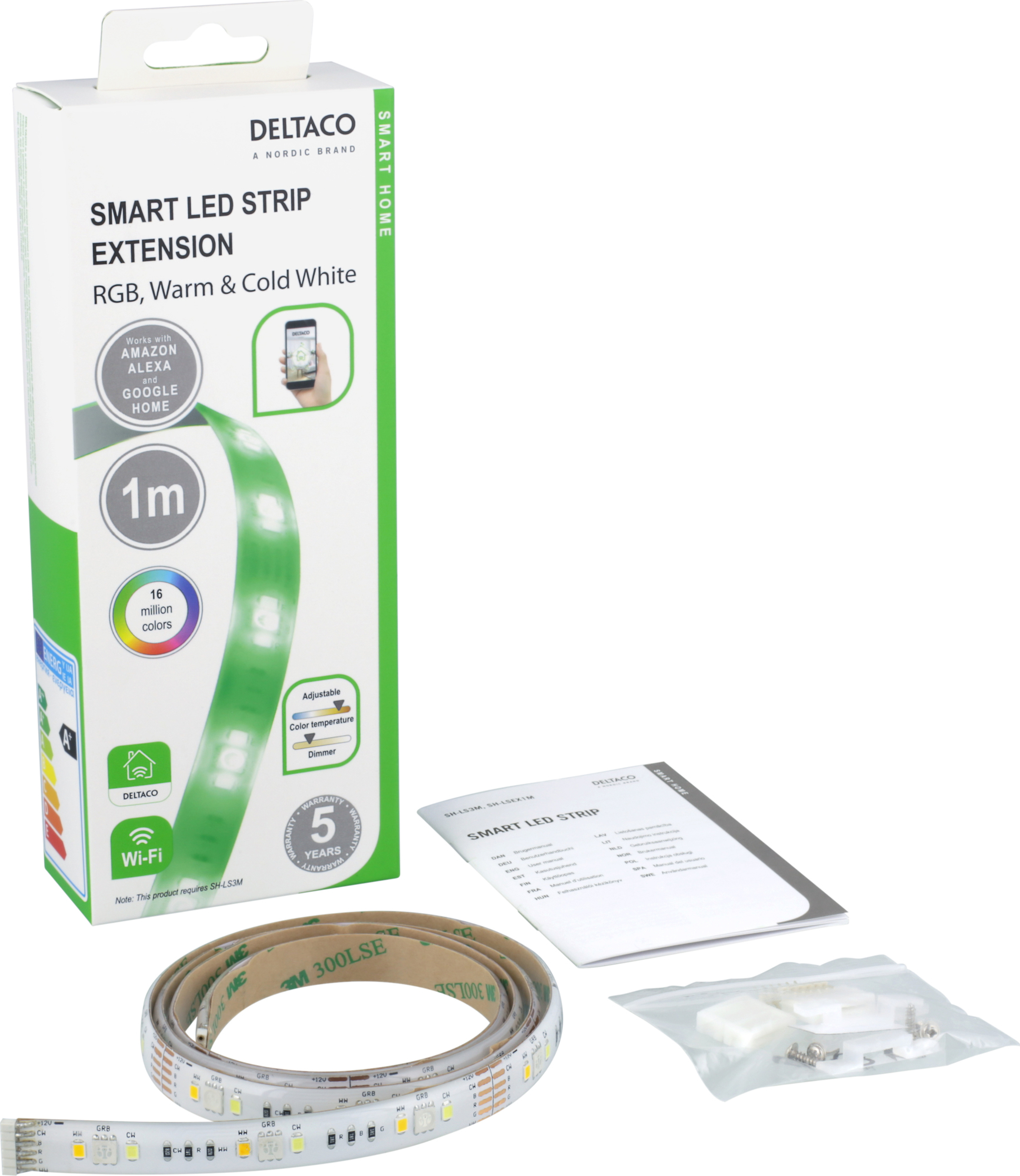Deltaco LED valonauha SHLSEX1M (jatkopala 1m)
