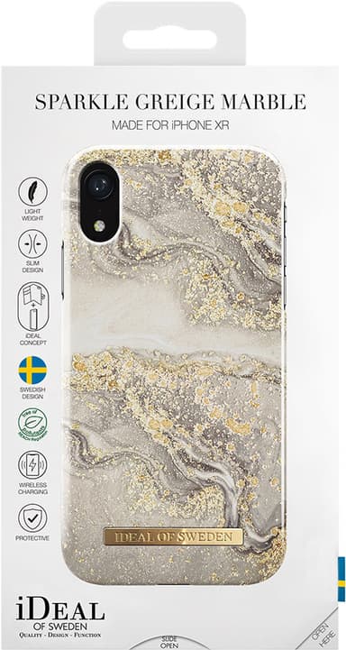 iDeal of Sweden suojakuori iPhone Xr (Sparkle Greige Marble)