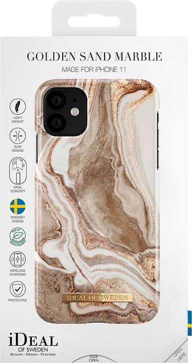 iDeal of Sweden suojakuori Apple iPhone 11 (Golden Sand Marble)