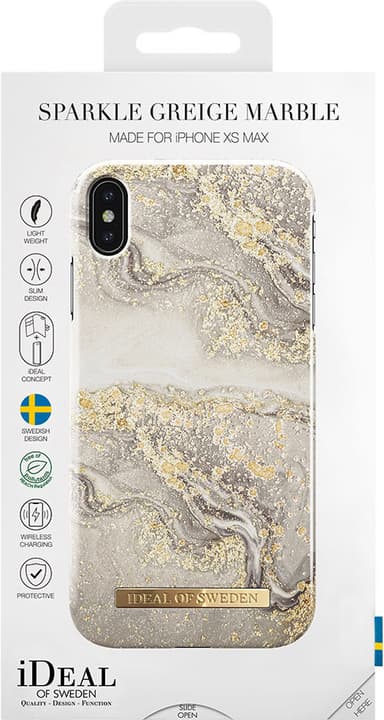 iDeal of Sweden suojakuori iPhone Xs Max (Sparkle Greige Marble)