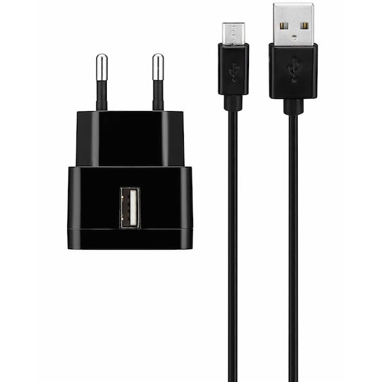 Goji 2.1A verkkovirtalaturi micro-USB-liitännällä (musta)
