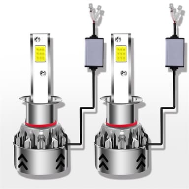 Led-polttimot ajovaloihin muunnos 2-Pakkaus H1 27W 3000LM 6000K