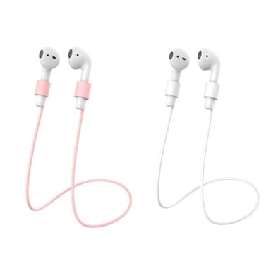 Silikoni suojakotelo Apple AirPods 1/2 - Pinkki/valkoinen
