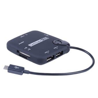 Kortinlukija & Usb hub OTG Tableteille & Puhelimille