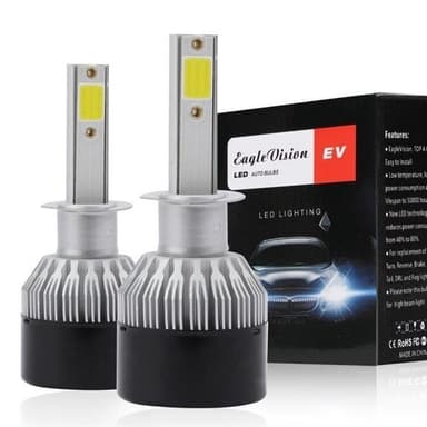 Led-muutossarja ajovalot 2-Pakkaus Polttimo H1 18W 2000LM 6000K Xenon