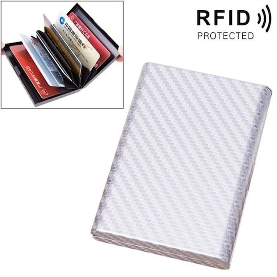 RFID Alumiini kotelo maksukorteille - Hopea