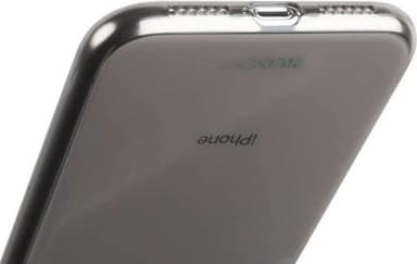 Nudient iPhone 8/7/6/SE Gen. 2 suojakuori (musta/läpikuultava)