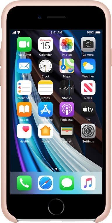 iPhone SE Gen. 2 silikoninen suojakuori (Pink Sand)