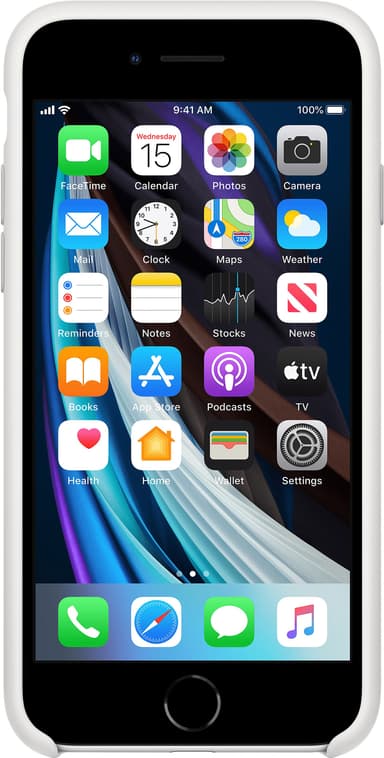iPhone SE Gen. 2 silikoninen suojakuori (valkoinen)