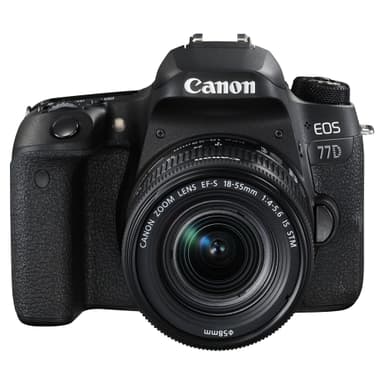 Canon EOS 77D järjestelmäkamera + 18-55mm IS STM obj.