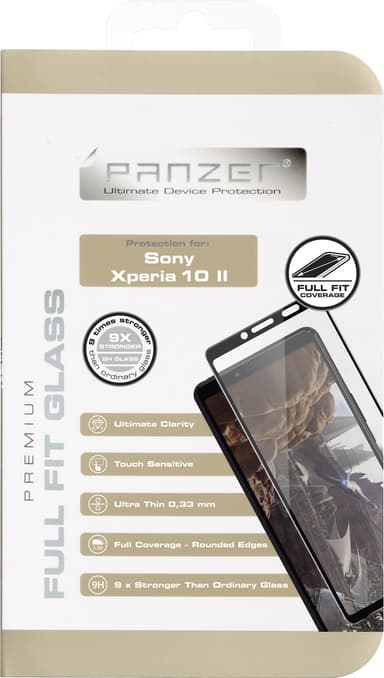 Panzer Full-Fit näytönsuoja Sony Xperia 10 II (musta)