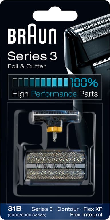 Braun Series 3 teräverkko ja terät (musta)