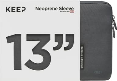 KEEP MacBook suojatasku 13" (tummanharmaa)