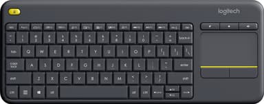 Logitech Wireless Touch K400 Plus langaton näppäimistö (musta)