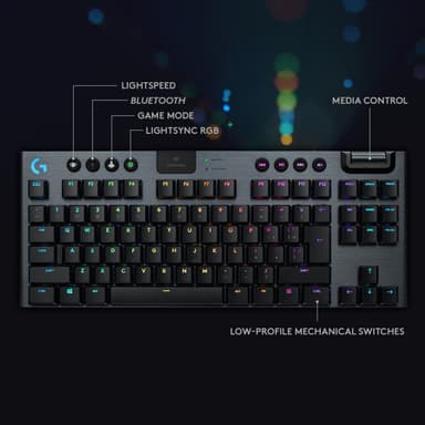 Logitech G915 Lightspeed pelinäppäimistö (GL Tactile kytkimet)